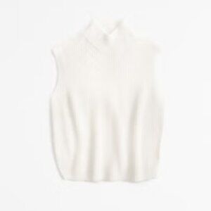 A&F Sleeveless Turtleneck Sweater (Cream)